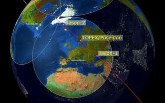 Space Image Altimeter Family Portrait Topex Poseidon Jason