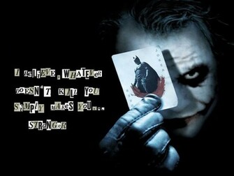 Dark Knight Heath Ledger Stranger Wallpaper