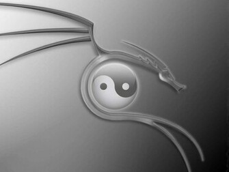 Dragon Glass Yin Yang Dragons Wallpaper
