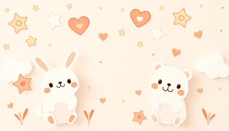 Kawaii Light Brown Wallpaper