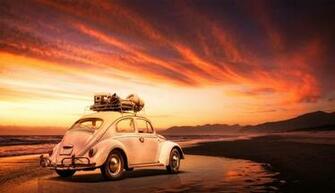 Beach Sea Clouds Nature Car Splendor Sky Ocean Sunset