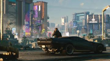 Cyberpunk Man With Future Car Video Game