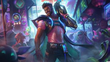 8k Cyber Pop Akshan Splash Art League Of Legends Lol HD