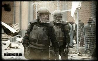 The Walking Dead Riot Gear Zombies Wallpaper