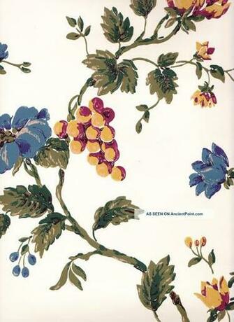 Historic Federal Reproduction Wallpaper Pineapple Fruit Vine