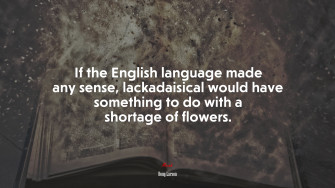 If The English Language Made Any Sense Lackadaisical Would Have Wallpaper