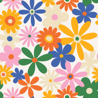 70s Floral Wallpaper