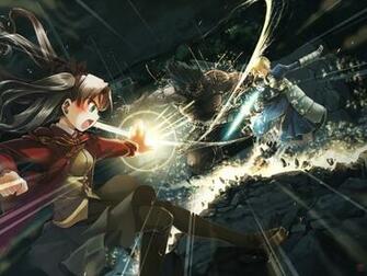Fate Stay Night Black Armor Sword Girl Anime Fighting HD Wallpaper