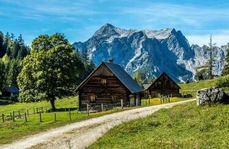 Wallpaper Austria Gesaeuse National Park Nature Mountain Grass Trees