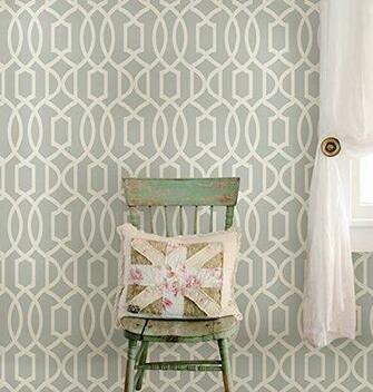 Wall Pops Nu1421 Gray Grand Trellis Peel And Stick Wallpaper Hardware
