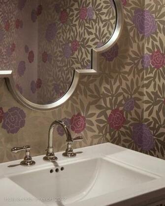 Silver Quatrefoil Mirror Contemporary Bathroom Holly Bender