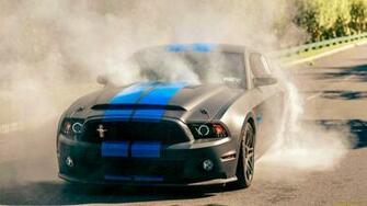 Black Mustang Burnout Wallpaper Wallpaperlepi