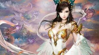 Smiling Fantasy Girl HD Desktop Wallpaper