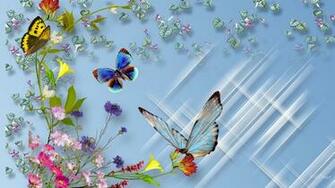 Butterfly And Flower Wallpaper