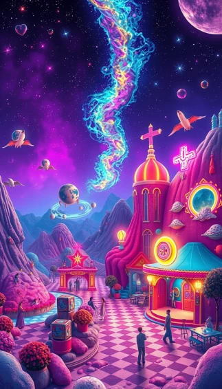 Astroworld HD Retro Wallpaper
