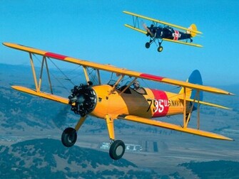 Bi Planes In Flight Transport Wallpaper Image Featuring Aircraft