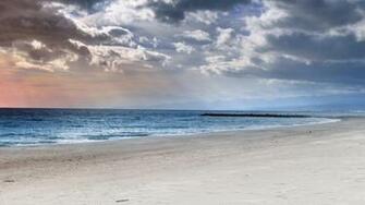 Winter Beaches Calm Clouds Light Nature Efraction Sea Okay Wallpaper
