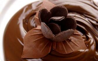 Sweets And Chocolate Flower Brown Background Wallpaper