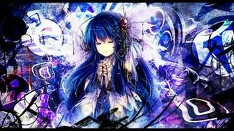 Blue Hair Long Anime Girls Wallpaper