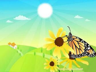 Of Springtime Spring Scene Illustration Wallpaper