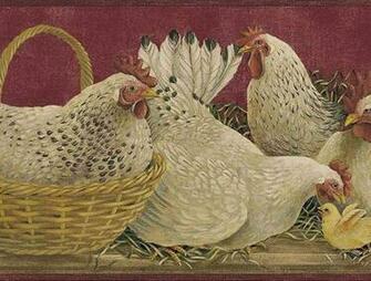 Primitive Interiors Places Country Burgundy Wallpaper