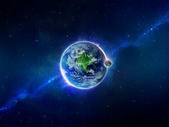 Full HD Wallpaper Blue Space Planets Stars Earth