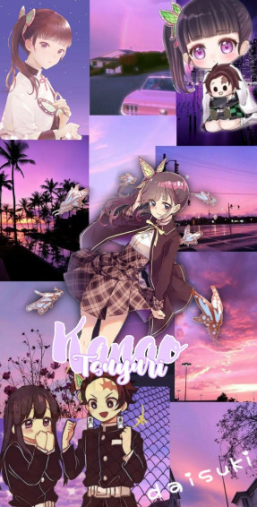 Some Anime Characters With Different Expressions And Hair Styles In Wallpaper