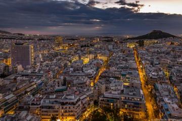 Athens Skyline At Twilight Image For Desktop And Phone
