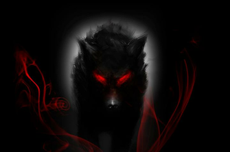 Red Eyed Wolf By Hoovy101