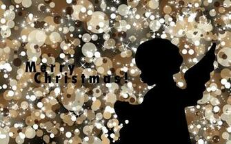 Christmas Angel Silhouette Wallpaper