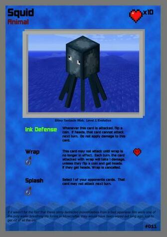 Minecraft Tcg Squid By Acaroa
