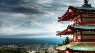 Japanese Pagoda Wallpaper Top Background