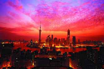 Shanghai Sunset Building Wallpaper HD World 4k