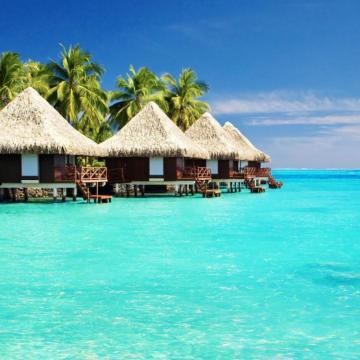 Over Beach Bungalow Wallpaper For Your