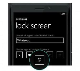 Status In Windows Phone Settings Lock Screen Choose Apps To Show