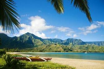 Hanalei Bay Outriggers Wall Mural Wallsauce Us
