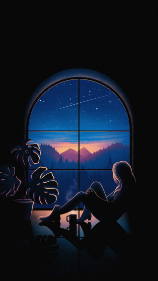 Sitting Alone And Chill iPhone Wallpaper
