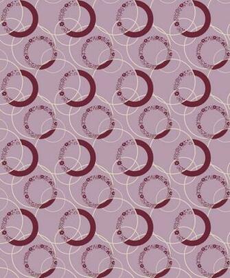 Designer Purple Modern Circle Pattern Velvet Wallpaper Flocked