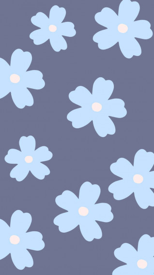Blue Floral Aesthetic Wallpaper
