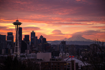 Seattle Sunrise 4k Wallpaper