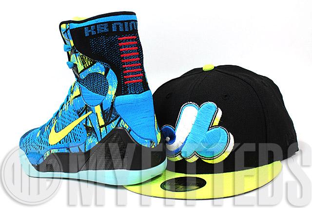 Montreal Expos Black Dynamic Blue Neon Yellow Kobe Ix Elite Matching