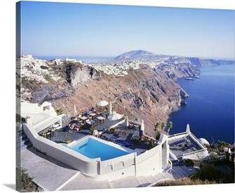 Greece Aegean Islands Cyclades Santorini Imerovigli Sunset