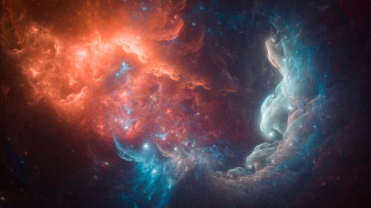 Outer Space Red 4k Wallpaper