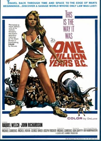One Million Years Bc 1960s B Movie Posters Wallpaper Image