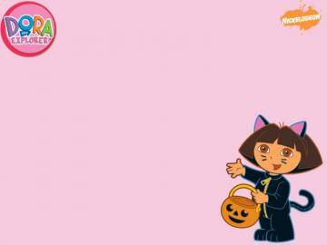 Pink Halloween Dora The Explorer Wallpaper