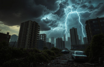Destroyed City Background