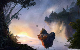 Floating Island Wallpaper