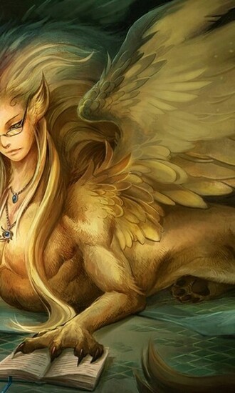 Wings Fantasy Art Sphinx Wallpaper