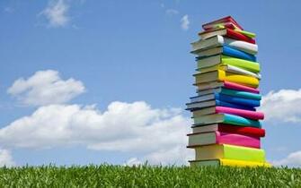 Grass Books Wallpaper Windows Desktop