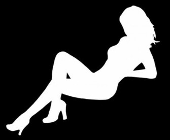 White Silhouette On A Black Background